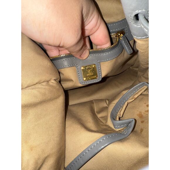 MCM Hobo Leather Multi-Blue Shoulder Bag w/ Adjustable Strap - Picture 3 of 11